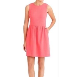J. Crew Coral Sleeveless Fit/Flare Dress, Small